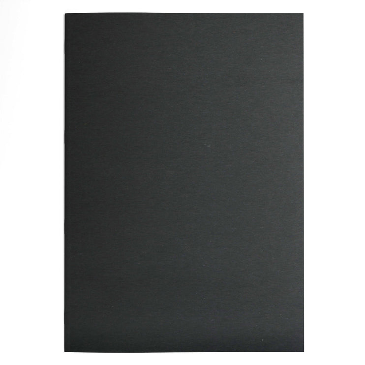 A3 Portrait Sketchbook | 140gsm White Cartridge, 20 Leaves | Stapled Laminated Black Cover