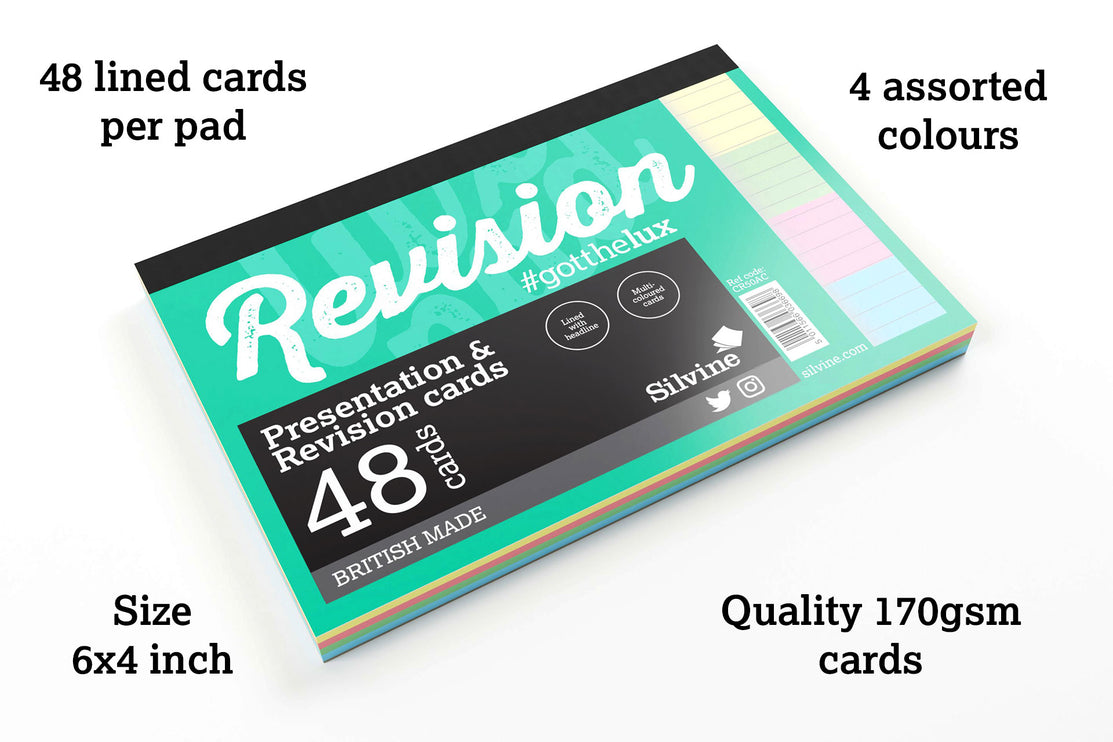 Luxpad by Silvine Revision A6 Flash Cards