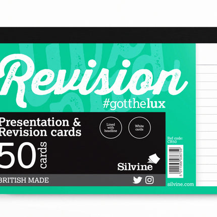Luxpad by Silvine Revision A6 Flash Cards