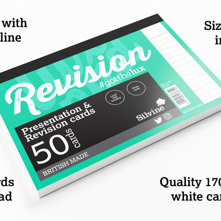 Luxpad by Silvine Revision A6 Flash Cards
