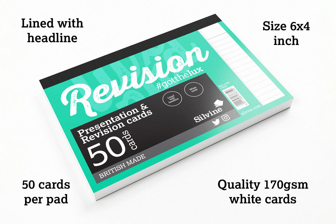 Luxpad by Silvine Revision A6 Flash Cards