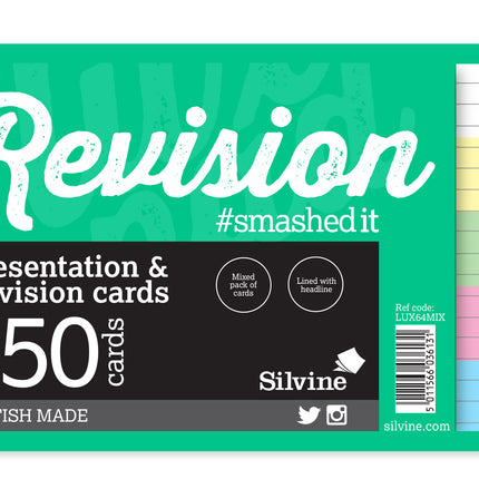 Luxpad by Silvine Revision A6 Flash Cards