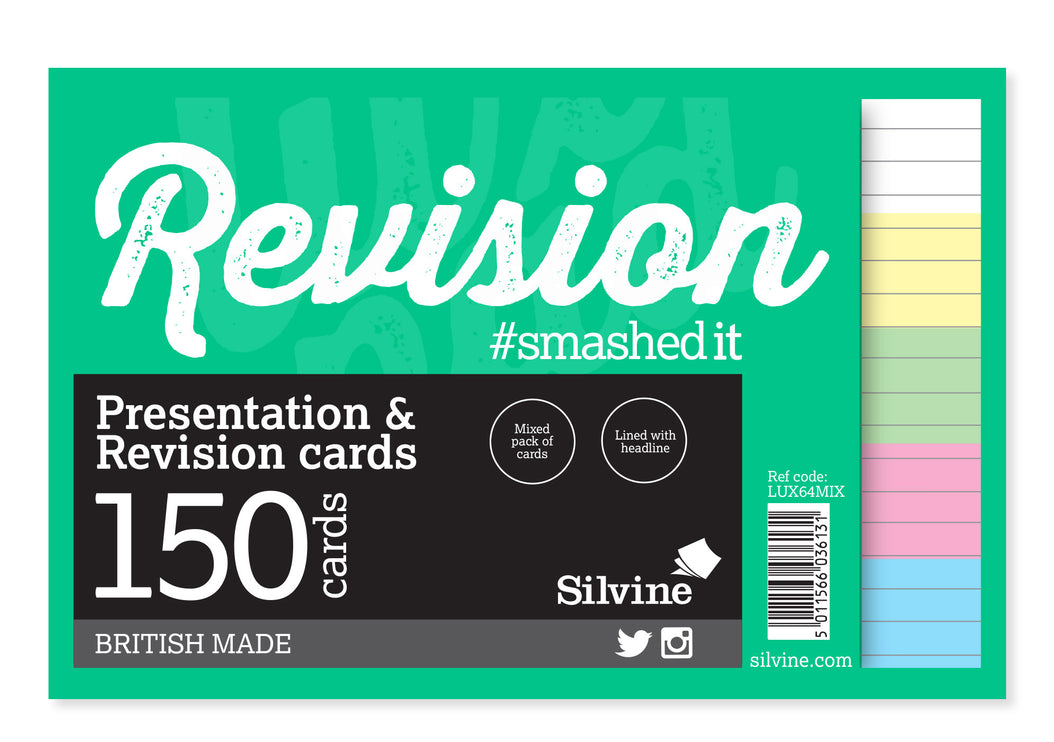 Luxpad by Silvine Revision A6 Flash Cards
