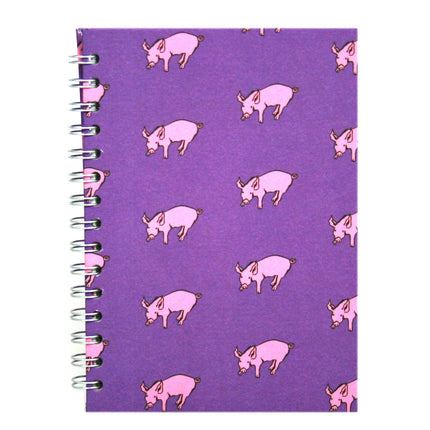 A5 Posh Patterned Bergung Pig - 100% Recycled White 150gsm Cartridge Paper 35 Leaves Portrait