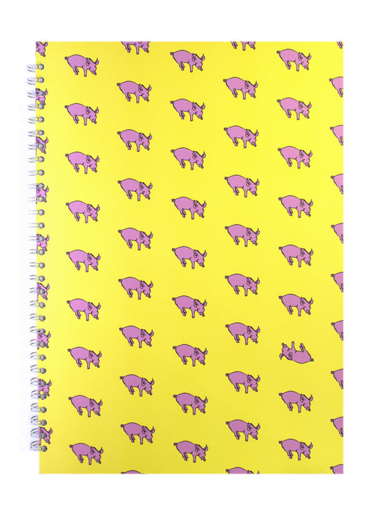 A3 Posh Patterned Bergung Pig - 100% Recycled White 150gsm Cartridge Paper 35 Leaves Portrait