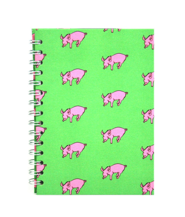 A5 Classic Patterned Bergung Pig - 100% Recycled White 150gsm Cartridge Paper 35 Leaves Portrait
