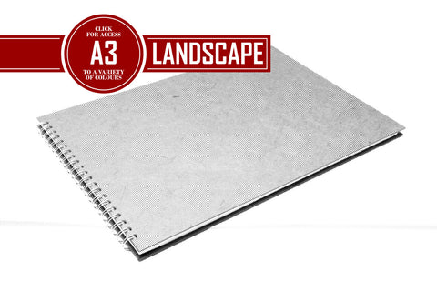 A3 Posh Eco Bergung Pig - 100% Recycled White 150gsm Cartridge Paper 35 Leaves Landscape