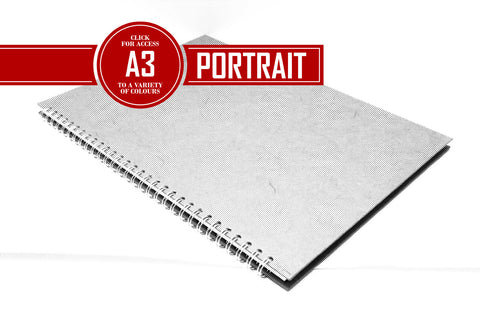 A3 Classic Eco Bergung Pig - 100% Recycled White 150gsm Cartridge Paper 35 Leaves Portrait