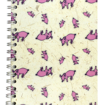 A5 Posh Patterned Cappuccino Pig - Brown 180gsm  Cartridge Paper 30 leaves Portrait