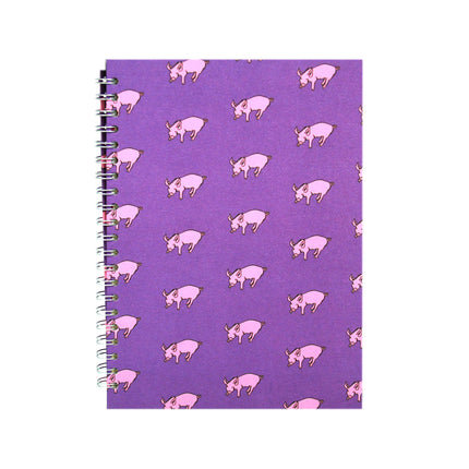 A4 Posh Patterned Cappuccino Pig - Brown 180gsm  Cartridge Paper 30 leaves Portrait